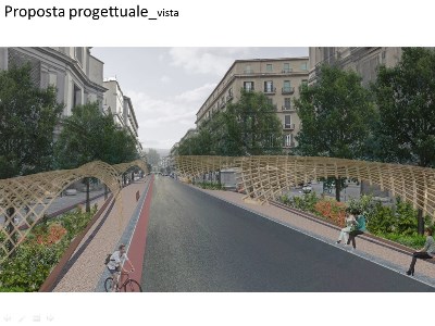 Vista progettuale di Corso Umberto I