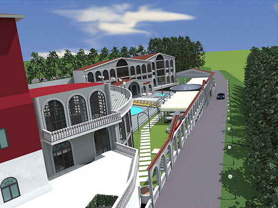 Studi per l'ampliamento del Grand Hotel Terme Rosapepe.